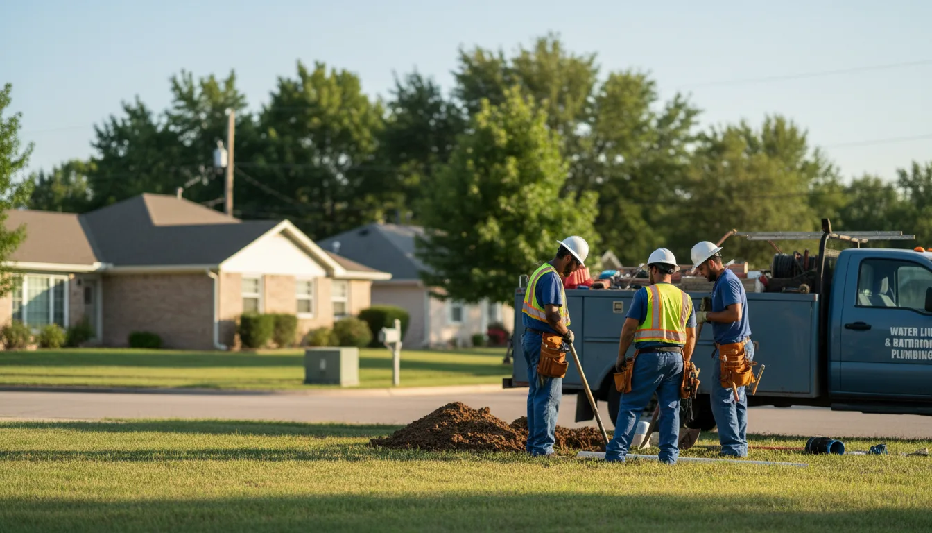 Residential water line and bathroom plumbing service in Centerport, NY